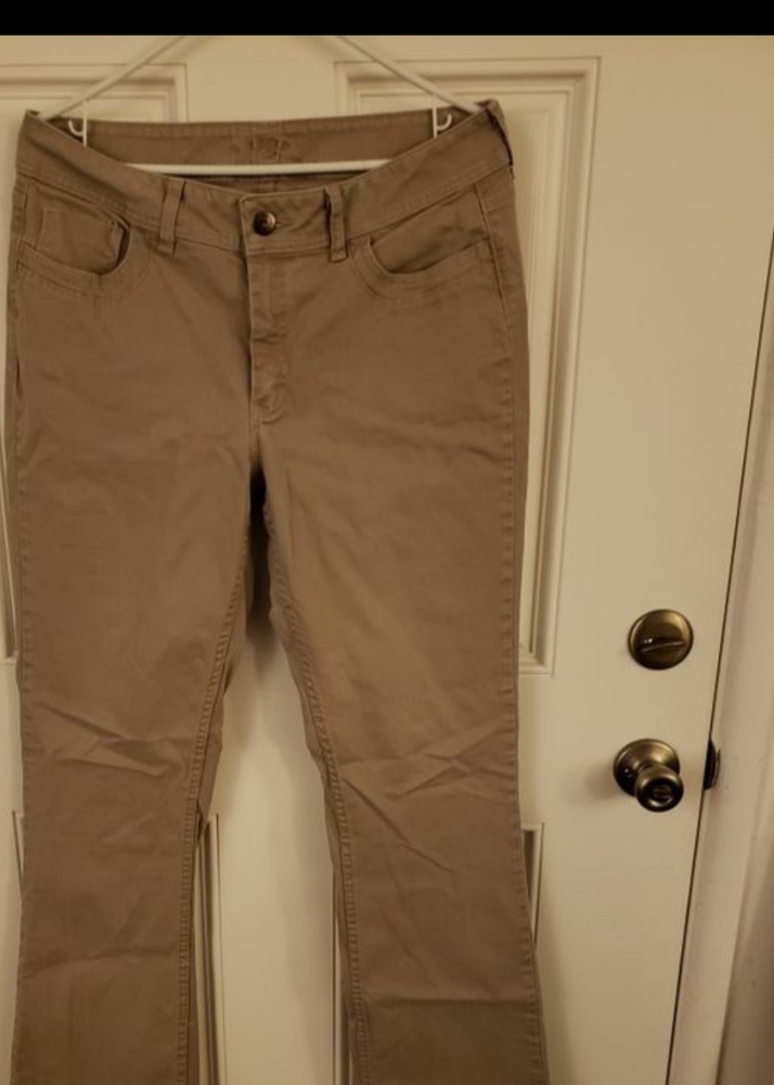 Tan pants, long